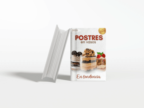 Thick HardCover Book Cover Mockup (2) Ebook Postres en vasos
